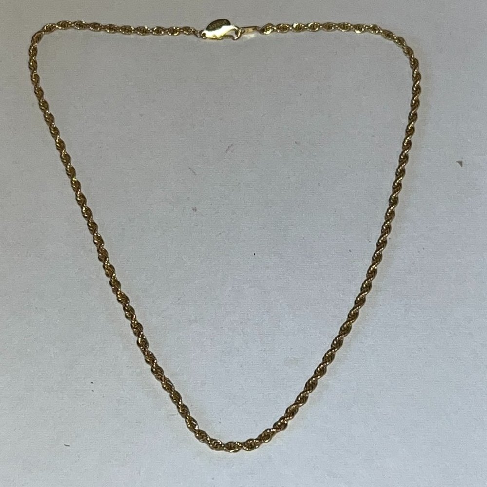 American Show case 14K Gold Filled  Twisted Rope Chain Necklace Jewelry 16" long